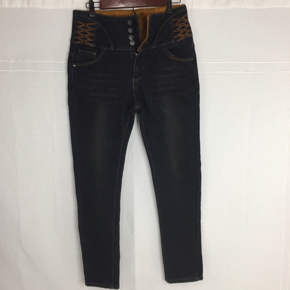 Faux Fur Lined Women’s Jeans See measurements